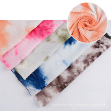 New arrival tie-dye pleated crinkle polyester fabric for jersey